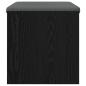 Preview: Flurbank mit Kissen Schwarz Eichen-Optik 60 x 38 x 46 cm