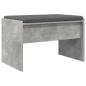Preview: Flurbank mit Kissen Beton Grau 60 x 38 x 46 cm