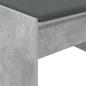 Preview: Flurbank mit Kissen Beton Grau 60 x 38 x 46 cm