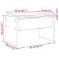 Preview: Flurbank mit Kissen Artisan-Eiche 60 x 38 x 46 cm