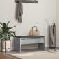 Preview: ARDEBO.de - Flurbank mit Kissen Beton Grau 83 x 38 x 40 cm