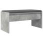 Preview: Flurbank mit Kissen Beton Grau 83 x 38 x 40 cm