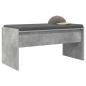 Preview: Flurbank mit Kissen Beton Grau 83 x 38 x 40 cm