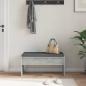 Preview: Flurbank mit Kissen Beton Grau 83 x 38 x 40 cm