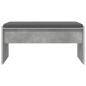 Preview: Flurbank mit Kissen Beton Grau 83 x 38 x 40 cm