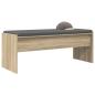 Preview: ARDEBO.de - Flurbank mit Kissen Sonoma-Eiche 100 x 38 x 46 cm