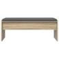 Preview: Flurbank mit Kissen Sonoma-Eiche 100 x 38 x 46 cm