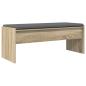 Preview: Flurbank mit Kissen Sonoma-Eiche 100 x 38 x 46 cm