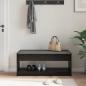 Preview: Flurbank Schwarz Eichen-Optik 103 x 38 x 45 cm