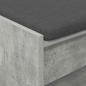 Preview: Flurbank mit Kissen mit Regal Beton Grau 100 x 38 x 46 cm