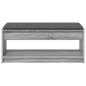 Preview: Flurbank mit Kissen mit Regal Graues Sonoma 100 x 38 x 46 cm