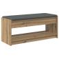 Preview: Flurbank mit Kissen mit Regal Artisan-Eiche 100 x 38 x 46 cm