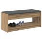 Preview: Flurbank mit Kissen mit Regal Artisan-Eiche 100 x 38 x 46 cm