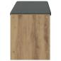 Preview: Flurbank mit Kissen mit Regal Artisan-Eiche 100 x 38 x 46 cm