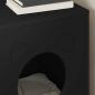 Preview: Katzenhaus Schwarz 42,5 x 40 x 53 cm Holzwerkstoff