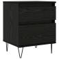Preview: ARDEBO.de - Bettschrank Schwarz Eichen-Optik 40 x 35 x 50 cm Holzwerkstoff