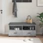 Preview: ARDEBO.de - Flurbank mit Kissen mit Schubladen Beton Grau 100 x 38 x 46 cm
