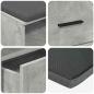 Preview: Flurbank mit Kissen mit Schubladen Beton Grau 100 x 38 x 46 cm