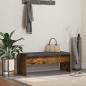Preview: ARDEBO.de - Flurbank mit Kissen Ger?ucherte Eiche 103 x 38 x 40 cm