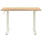Preview: Schreibtisch Weiß und Natur 120 x 60 cm Massivholz Eiche
