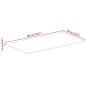 Preview: Tischplatte 100x60x1,5 cm Rechteckig Raues Massivholz Mango