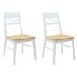 Preview: Esszimmerstühle 2 pcs Weiß 43 x 54 x 89 cm Massives Gummiholz