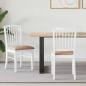 Preview: ARDEBO.de - Esszimmerstühle 2 pcs Weiß 50 x 52,5 x 91 cm Massives Gummiholz