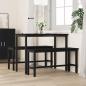 Preview: Esstischbank Schwarz Eichen-Optik 100 x 32,5 x 48,5 cm