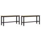 Preview: ARDEBO.de - Esstischbank 2 pcs Sonoma-Eiche 100 x 32,5 x 48,5 cm