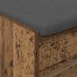 Preview: Flurbank mit Kissen mit Regal Altholz 103 x 38 x 45 cm