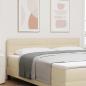 Preview: LED Kopfteil mit LED-Lichtleisten Creme 180 cm Polyester