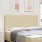 Preview: LED Kopfteil mit LED-Lichtleisten Creme 180 cm Polyester