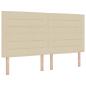 Preview: LED Kopfteil mit LED-Lichtleisten Creme 180 cm Polyester