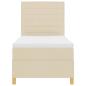 Preview: Boxspringbett mit Matratze mit Kopfteil Creme 90 x 190 cm Stoff