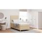 Preview: Boxspringbett mit Matratze mit Kopfteil Creme 90 x 190 cm Stoff
