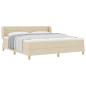 Preview: Boxspringbett mit Matratze Creme 180 x 200 cm Stoff