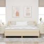 Preview: Boxspringbett mit Matratze Creme 180 x 200 cm Stoff