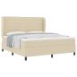 Preview: Boxspringbett mit Matratze Creme 180 x 200 cm Stoff