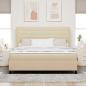 Preview: Boxspringbett mit Matratze Creme 180 x 200 cm Stoff