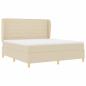 Preview: Boxspringbett mit Matratze Dunkelgrau 90x190 cm Creme