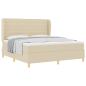 Preview: Boxspringbett mit Matratze Dunkelgrau 90x190 cm Creme