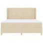 Preview: Boxspringbett mit Matratze Dunkelgrau 90x190 cm Creme