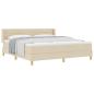 Preview: Boxspringbett mit Matratze Creme 200 x 180 cm Polyester