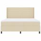 Preview: Boxspringbett mit Matratze Creme 180 x 200 cm Stoff