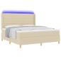 Preview: Boxspringbett mit Matratze Creme 140 x 200 cm Stoff