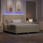 Preview: Boxspringbett mit Matratze Creme 140 x 200 cm Stoff