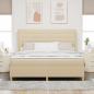 Preview: Boxspringbett mit Matratze Creme 140 x 200 cm Stoff
