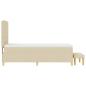 Preview: Boxspringbett mit Matratze mit Kopfteil Creme 90 x 190 cm Stoff