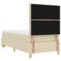 Preview: Boxspringbett mit Matratze mit Kopfteil Creme 90 x 190 cm Stoff