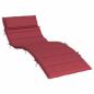 Preview: ARDEBO.de - Sonnen-Lounger Kissen Weinrot 180 x 60 x 4 cm Oxford-Stoff